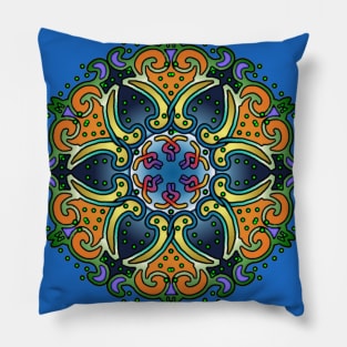 Mandala Paisley Abstract Sunburst Pillow