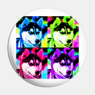 Siberian Husky - Pop Art Design Pin