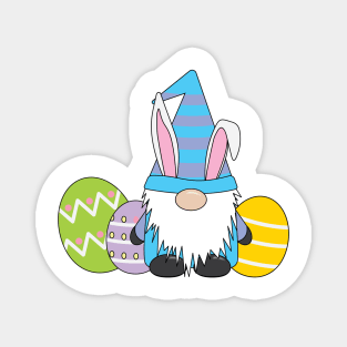 Blue Easter Gnome Garden Gnome Magnet