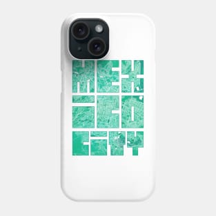 Mexico City Map Typography - Watercolor Phone Case