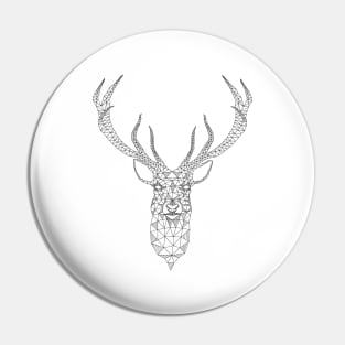 Christmas deer head abstract geometric pattern Pin