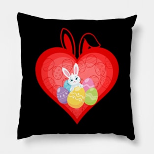 easter eggs bunny cute Pillow