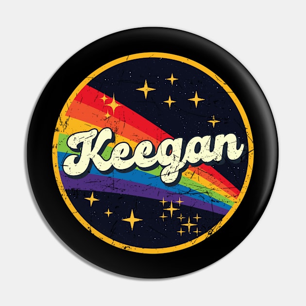 Keegan // Rainbow In Space Vintage Grunge-Style Pin by LMW Art