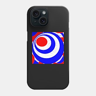 Blue, white, red and round II Phone Case