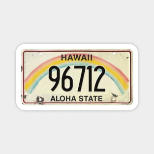 96712 Vintage Hawaii License Plate Magnet