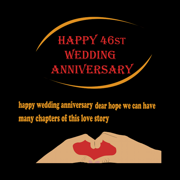 happy 46st wedding anniversary by best seller shop