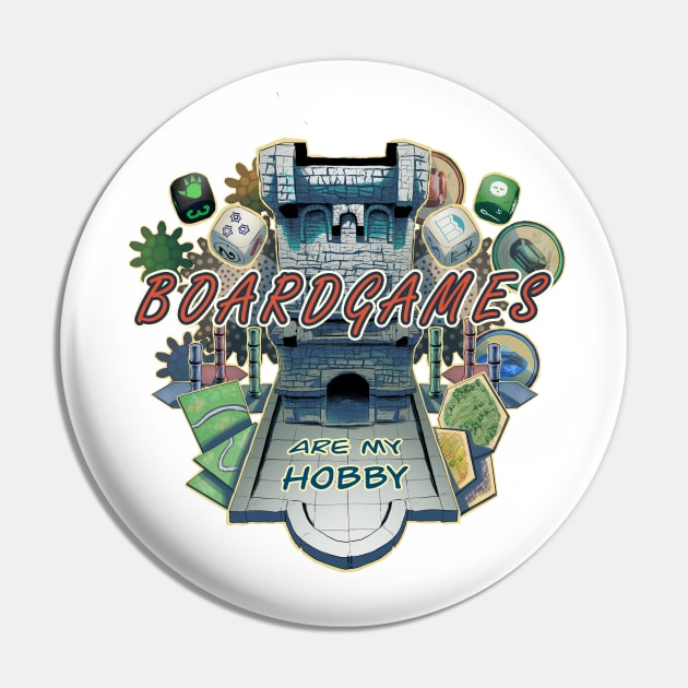 Board Games Are My Hobby Pin by Tablenaut