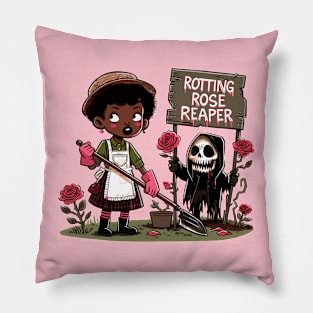 Rotting Rose Reaper - Goth plant lover Pillow