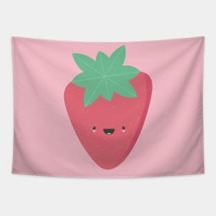 Cute happy strawberry Tapestry