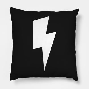 White Lightning Bolt Pillow