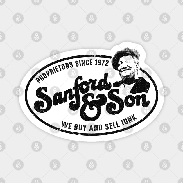 Sanford and Son Worn Logo Lights Magnet by Alema Art