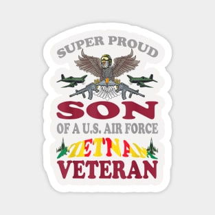 Vintage Super Proud Son of a U.S. Air Force Vietnam Veteran Magnet