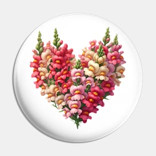 Heart Shaped Flowers Pin