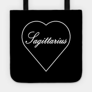 Sagittarius Zodiac Heart Tote