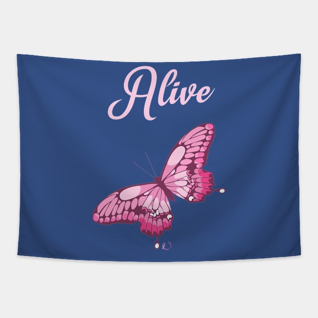 Cancer Awareness Gift Survivors Alive Breast Cancer Tapestry by Antzyzzz