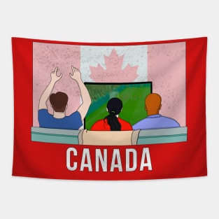 Canada Fans Tapestry