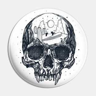 Space Skull Desert Esoteric Cosmos Pin