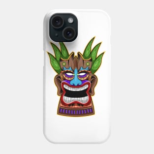 Tiki Mask Green Hair Phone Case