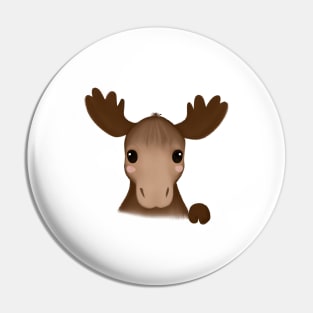 Cute Baby Moose Animal Pin