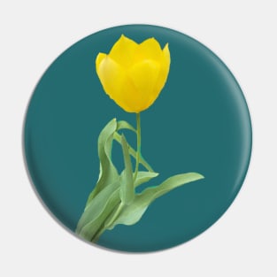 Single Yellow Tulip Pin