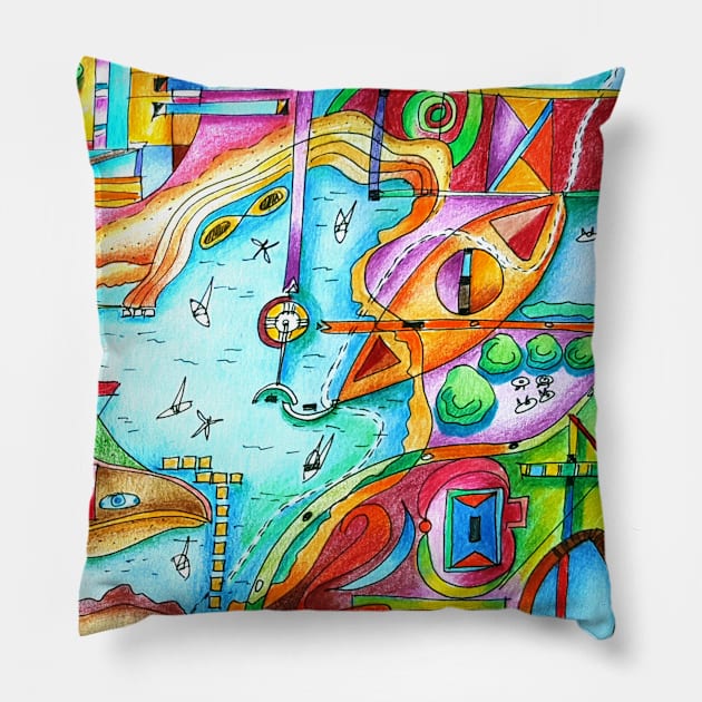 my house is next to yours Pillow by terezadelpilar