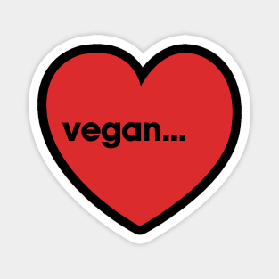 i love vegan heart Magnet