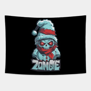 Zombie Snowman Tapestry