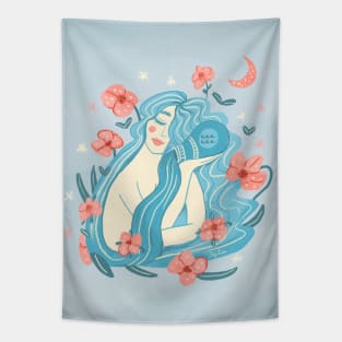 Aquarius Zodiac - Blue Tapestry