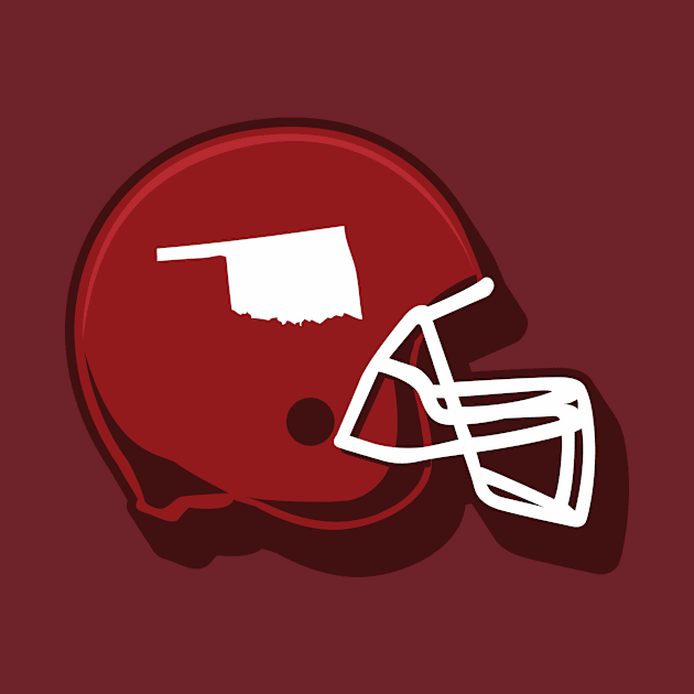 Oklahoma Outline Football Helmet by SLAG_Creative