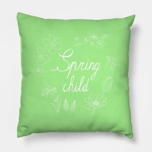 Spring child (white) Pillow