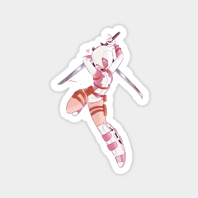 Gwenpool Magnet by shadowllamacorn