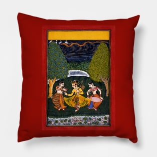 Prince Dances With Female Musicians Ragamala 1740 India Rajasthan Pillow