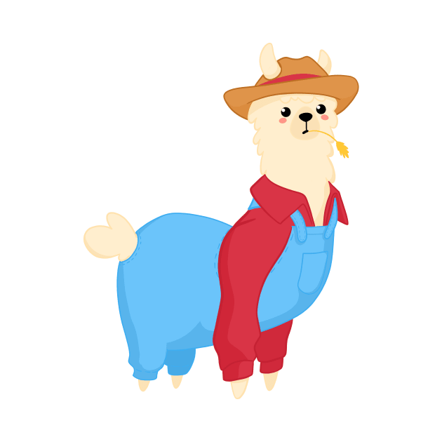 Farmer Llama by KPrimeArt