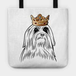 Lowchen Dog King Queen Wearing Crown Tote
