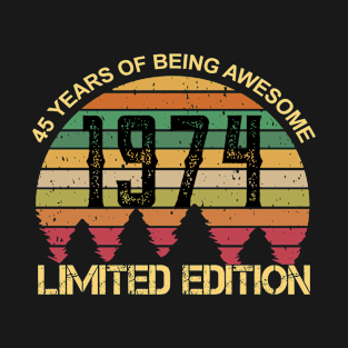 45 Years Of Being Awesome Limited Edition 45th Birthday Gift T-Shirt