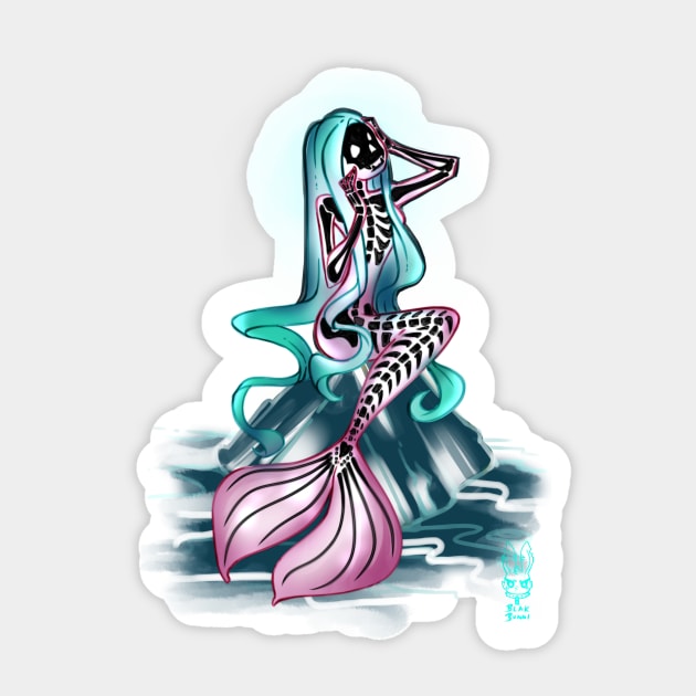 Powered by the siren  Sticker for Sale by rebnic