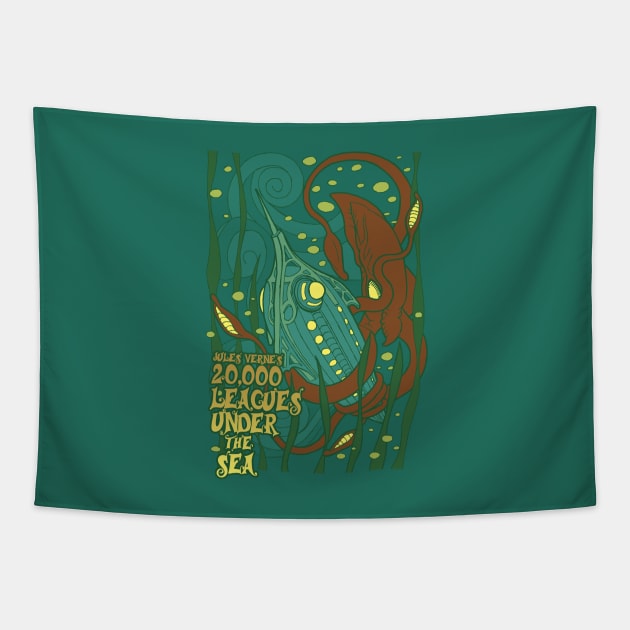 Twenty Thousand Leagues Tapestry by SquareDog