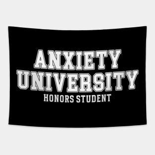 Anxiety University Honors Program Sweatshirt, Y2K Style University Sweatshirt, Mental Health Shirts, Anxiety Shirt, Gag Gift Shirt Tapestry