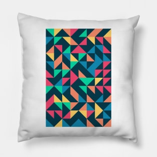 Creative Geometric Colourful Triangle Pattern #23 Pillow