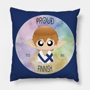 Proud to be Finnish (Sleepy Forest Creatures) Pillow