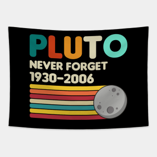Pluto Never Forget - Retro Vintage Tapestry