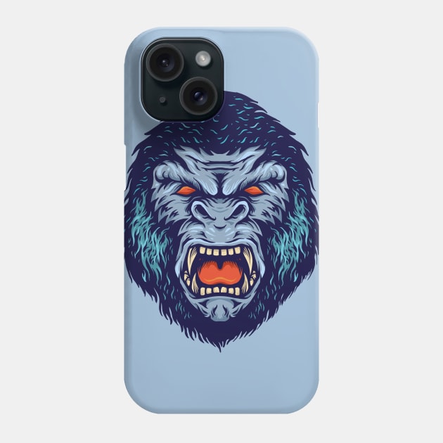 Angry Gorilla Head Phone Case by SLAG_Creative