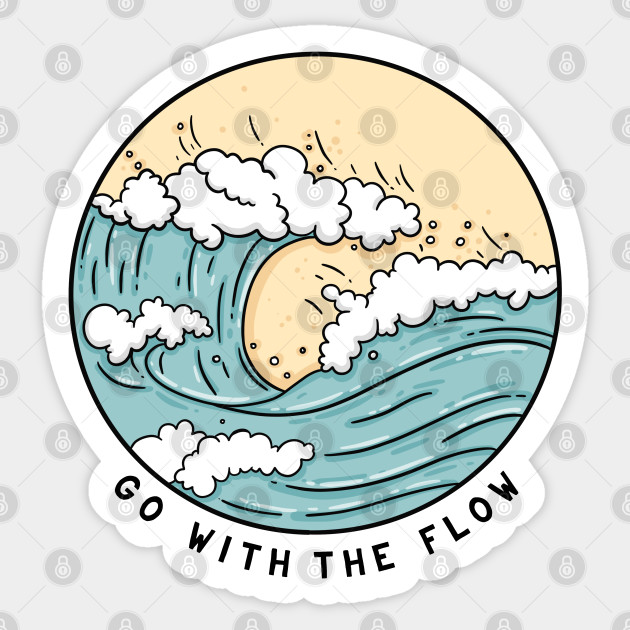 Go with the Flow - Ocean - Sticker