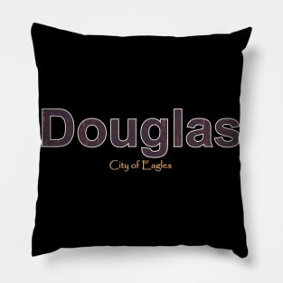 Douglas Grunge Text Pillow