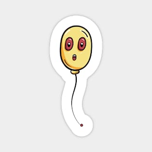 Ghost balloon cartoon face Magnet