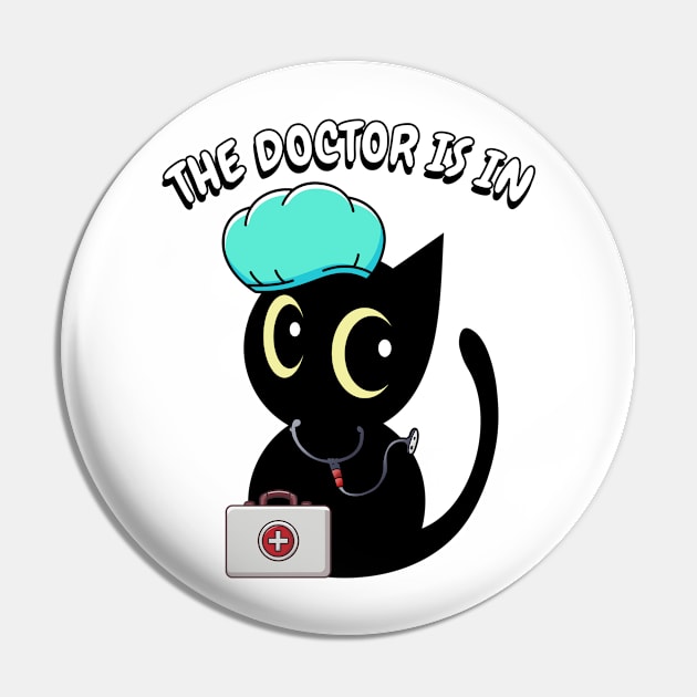 Cute black cat is a doctor Pin by Pet Station