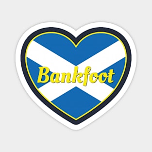 Bankfoot Scotland UK Scotland Flag Heart Magnet