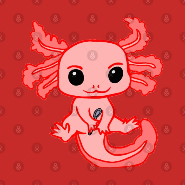 Spoonie Axolotl (Red) by CaitlynConnor