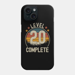 Level 20 Complete, 20th Anniversary Gifts for Him and Her, 20 Years Wedding Anniversary present for Husband and Wife, 20th Wedding Anniversary Phone Case