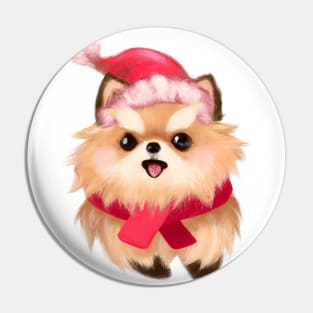 Cute Pomeranian Drawing Pin